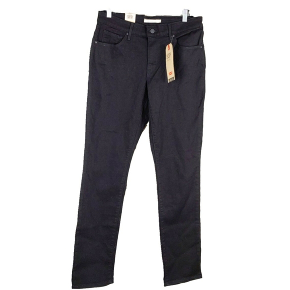 NWT Levis Wm M Black Classic Mid Rise Skinny Jeans - Picture 2 of 7